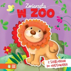 Zwierzęta w zoo. Książka z szablonami do odrysowania